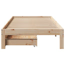 sengeramme med skuffer 90x200 cm massivt fyrretræ