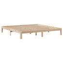 sengeramme med skuffer 200x200 cm massivt fyrretræ