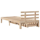 sengeramme med skuffer 90x190 cm massivt fyr