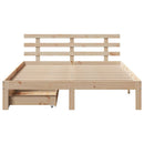 sengeramme med skuffer 120x190 cm massivt fyrretræ