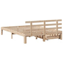sengeramme med skuffer 120x190 cm massivt fyrretræ