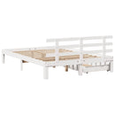 sengeramme med skuffer 120x200 cm massivt fyrretræ hvid