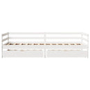 daybed med skuffer 90x200 cm massivt fyrretræ hvid