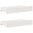 daybed med skuffer 80x200 cm massivt fyrretræ hvid