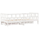 daybed med skuffer 80x200 cm massivt fyrretræ hvid