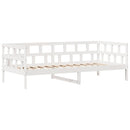 daybed med skuffer 90x190 cm massivt fyrretræ hvid