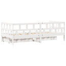 daybed med skuffer 90x190 cm massivt fyrretræ hvid