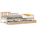 daybed med skuffer 80x200 cm massivt fyrretræ