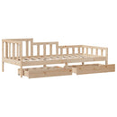daybed med skuffer 80x200 cm massivt fyrretræ
