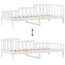 daybed med skuffer 90x200 cm massivt fyrretræ hvid
