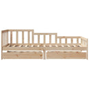 daybed med skuffer 90x190 cm massivt fyrretræ