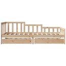 daybed med skuffer 80x200 cm massivt fyrretræ