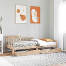daybed med skuffer 80x200 cm massivt fyrretræ