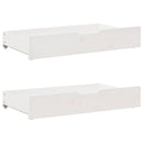 daybed med skuffer 80x200 cm massivt fyrretræ hvid