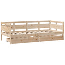 daybed med skuffer 90x190 cm massivt fyrretræ