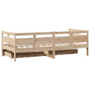 daybed med skuffer 90x190 cm massivt fyrretræ