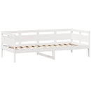 daybed med skuffer 90x190 cm massivt fyrretræ hvid