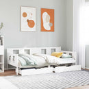 daybed med skuffer 90x190 cm massivt fyrretræ hvid