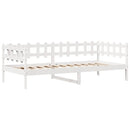 daybed med skuffer 80x200 cm massivt fyrretræ hvid