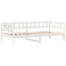 daybed med skuffer 90x200 cm massivt fyrretræ hvid