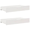 daybed med skuffer 90x200 cm massivt fyrretræ hvid