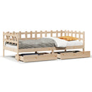 daybed med skuffer 90x190 cm massivt fyrretræ