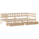 daybed med skuffer 90x190 cm massivt fyrretræ