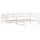 daybed med skuffer 90x190 cm massivt fyrretræ hvid