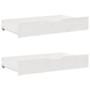 daybed med skuffer 90x200 cm massivt fyrretræ hvid