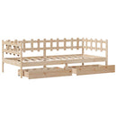 daybed med skuffer 90x190 cm massivt fyrretræ