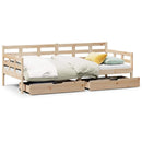 daybed med skuffer 90x190 cm massivt fyrretræ