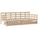daybed med skuffer 90x190 cm massivt fyrretræ