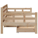 daybed med skuffer 90x190 cm massivt fyrretræ
