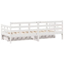 daybed med skuffer 90x190 cm massivt fyrretræ hvid