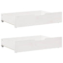 daybed med skuffer 90x200 cm massivt fyrretræ hvid