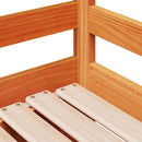 daybed med udtræk skuffer 90x190 cm massivt fyrretræ gyldenbrun