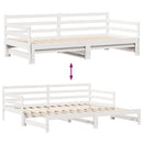 daybed med skuffer 90x200 cm massivt fyrretræ hvid