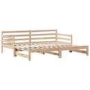 daybed med udtræk og skuffer uden madras 80x200 cm