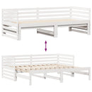 daybed med skuffer 90x200 cm massivt fyrretræ hvid