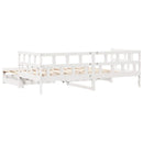 daybed med udtræk og skuffer uden madras 90x200 cm hvid