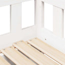 daybed med udtræk og skuffer uden madras 90x200 cm hvid