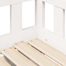 daybed med udtræk og skuffer uden madras 80x200 cm hvid