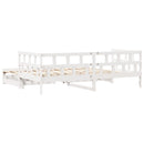 daybed med udtræk og skuffer uden madras 90x190 cm hvid