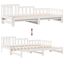 daybed med udtræk og skuffer uden madras 90x190 cm hvid