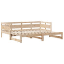 daybed med udtræk og skuffer uden madras 80x200 cm