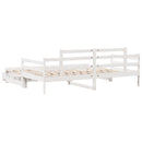daybed med udtræk og skuffer uden madras 90x200 cm hvid