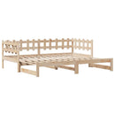 daybed med udtræk og skuffer uden madras 90x200 cm