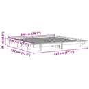 sengeramme uden madras 200x200 cm massivt fyrretræ hvid