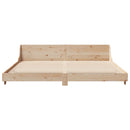 sengeramme uden madras 200x200 cm massivt fyrretræ