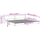 sengeramme uden madras 200x200 cm massivt fyrretræ